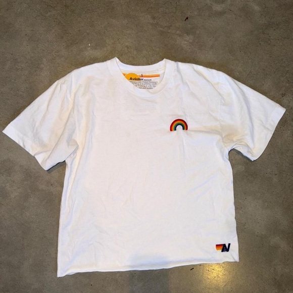 Aviator Nation Tops - Aviator nation- white tee- size smalll - like new